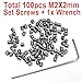 ZDingTech 100pcs M2 X 2mm 304 Set Screws Stainless Steel 2mm x 2mm Set Screws,Allen Head Hex Hexagon Socket Set Screws with 0.9mm Allen Wrench,2mm Set Screw hex Allen Head Socket Set Screws.