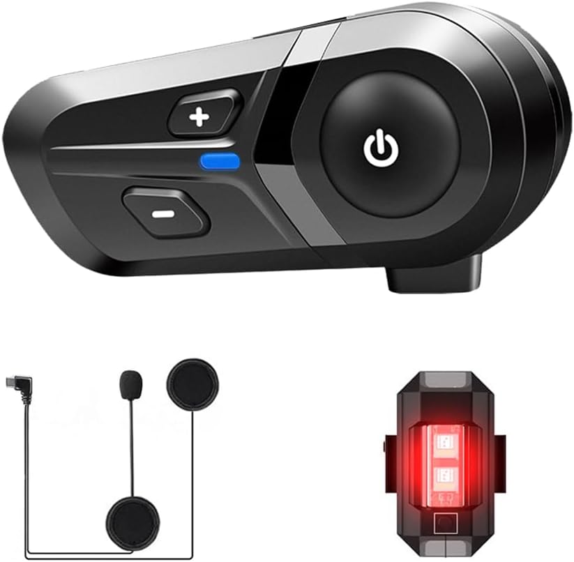 PROCUS Alpha Motorcycle Bluetooth Headset | HD Calling HiFi 50mm Dual Speakers,IP67 Rating, | CVC Noise Cancellation | Supports Voice Command Android,iOS and All Type Helmets with 1 Year Warranty.