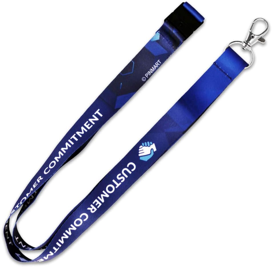 PinMart Recognition Lanyard Above and Beyond, Leadership, Innovation, Customer Commitment, Integrity