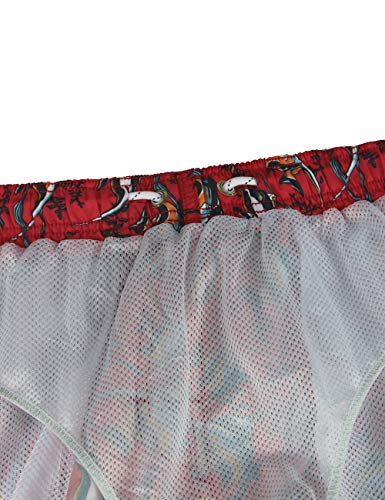 Milankerr Men's Swim Trunks Quick Dry Beach Shorts With Pockets (Red Fish, Large(38"-40")) #TOP2