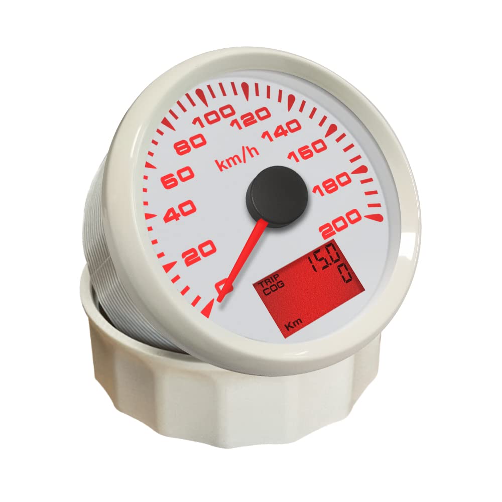 ELING Waterproof 0-200KM/H Auto GPS Speedometer Velometer Odometer Mileage with 8 Different Backlight 85mm