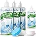Produktbild YogaMedic Kontaktlinsen Fluessigkeit - Linsenflüssigkeit Weiche Linsen, 3 x 360 ml, 1 x 100ml & 3 Kontaktlinsenbehälter, Kontaktlinsenflüssigkeit, All-in-One Kombilösung für Weiche Kontaktlinsen
