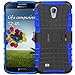 Samsung Galaxy S4 Case, sturdier Shockproof Phone Protection Case Dual Layer Protective Kickstand Shell for Samsung Galaxy S4 (Blue)