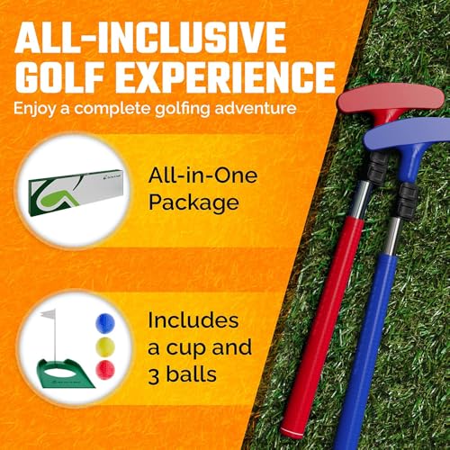 Image of Kids Putter Adjustable Length Junior Golf Club for Boys Girls Ages 2-12