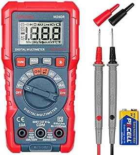 AstroAI Digital Multimeter Tester Auto Ranging Voltmeter Ammeter Ohmmeter Electrical Test Meter Measures Voltage, Current, Capacitance, Tests Live Wire, Continuity, with LCD Backlit, Test Leads