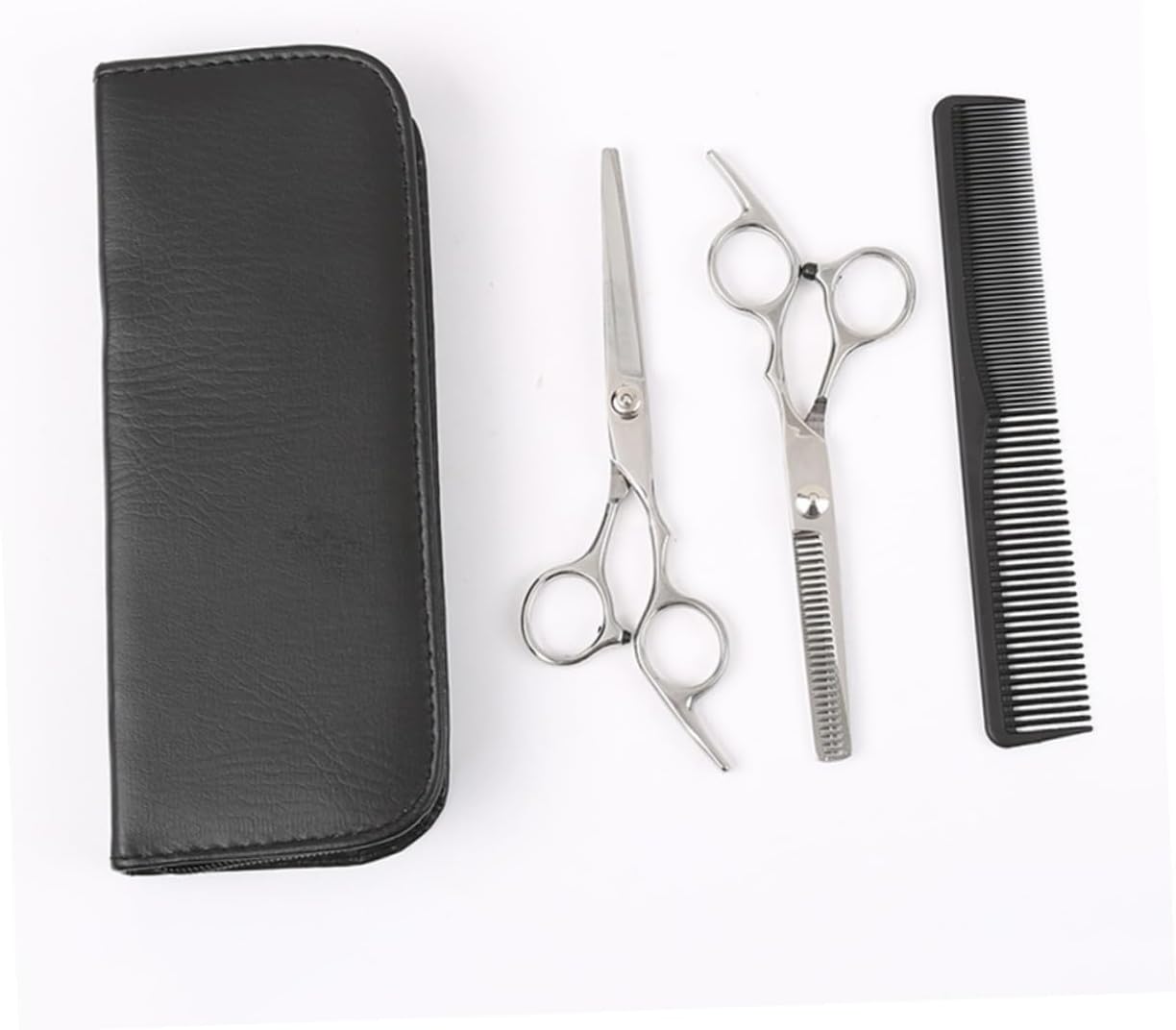 Professional Hairdressing Scissors Set 6-Piece Barber Scissor Kit Ergonomic Handles Teeth Cut and Straight Cutting Tools for Hair Styling Suitable for Salon and Home Use