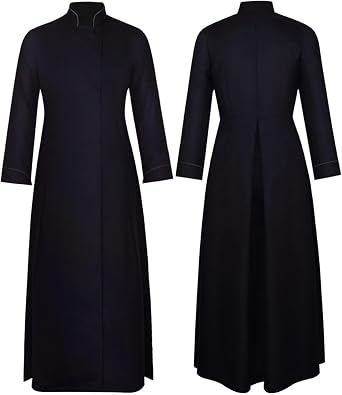 Zeiyignr Mens Cassock Robe Church Robe Choir Minister Clergy Pulpit Clothing Priest Pastor Robes Preacher Christian Costume