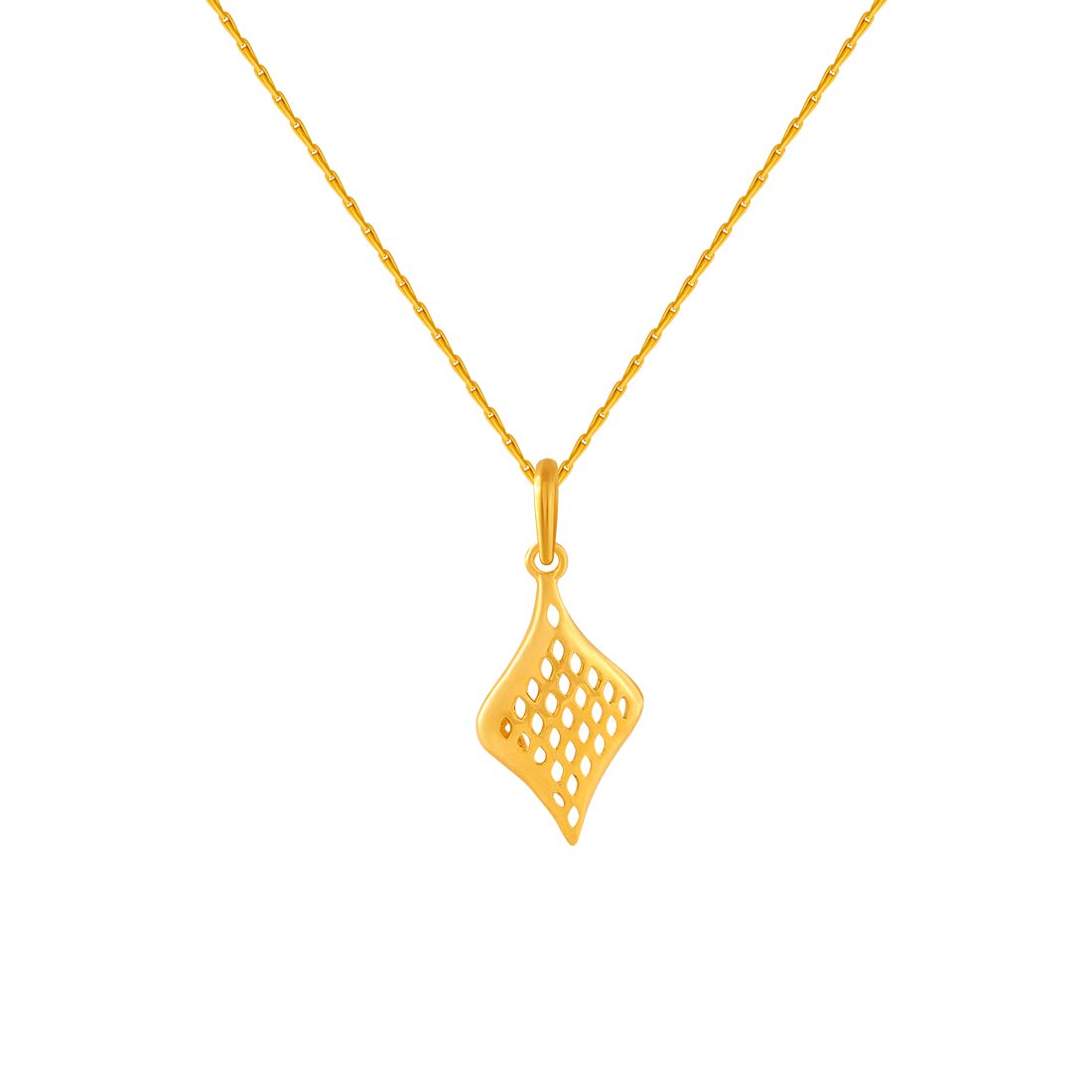 p.c. chandra jewellers 14k (585) Yellow Gold and American Diamond Pendant for Women-picture-30
