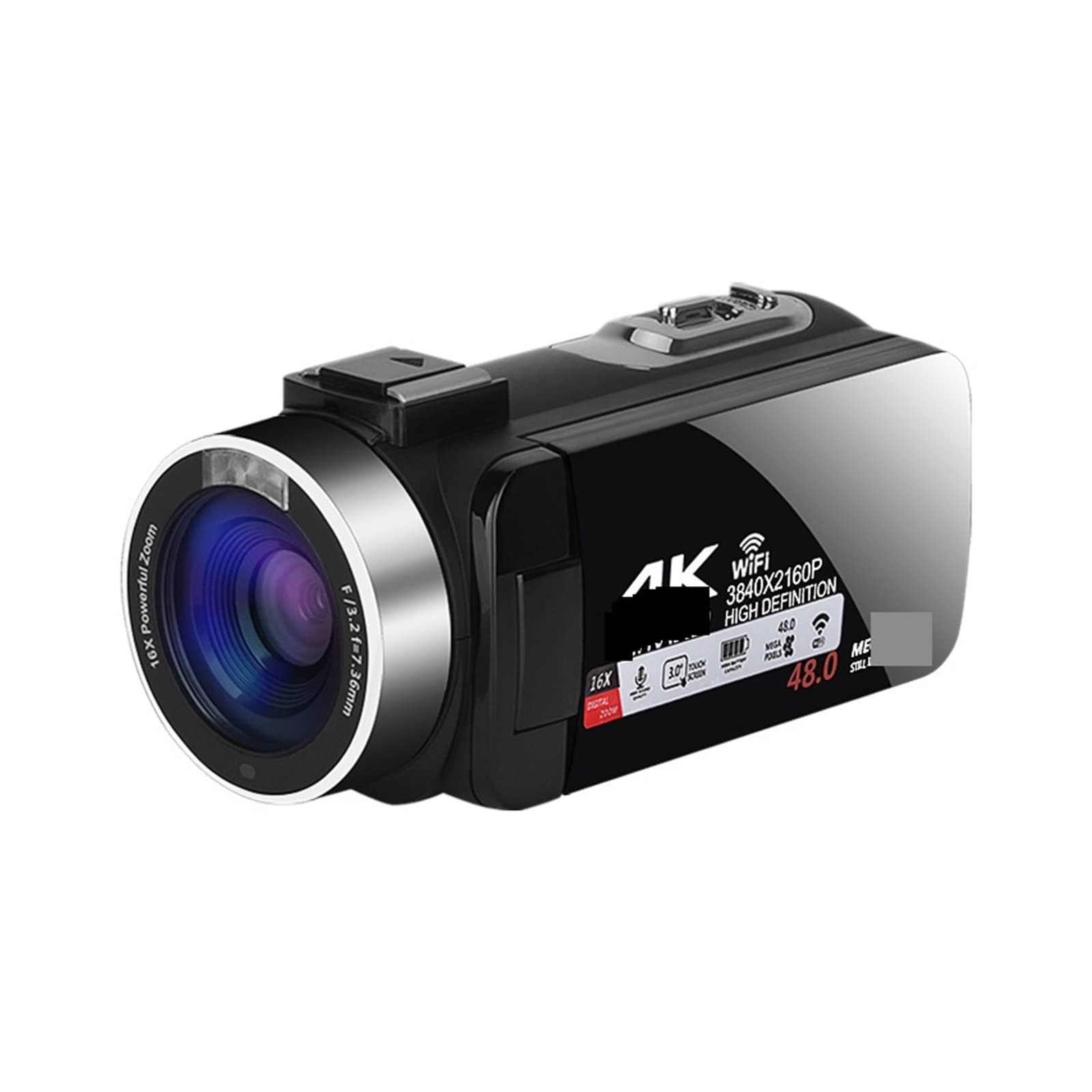 Fotocamera digitale, Fotocamere per la fotografia, Full 4K Vlog Videocamera digitale Streaming live Videocamere professionali Webcam Obiettivo grandangolare Registratore blog 18X Portatile per i viagg