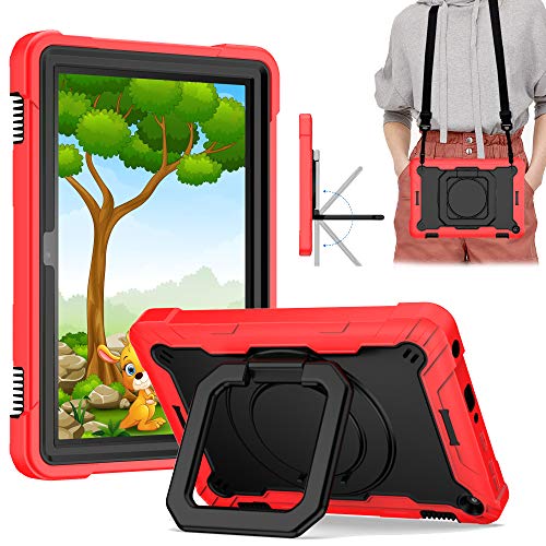 �uDoo�vFire HD 8 2020 �P�[�X New Fire HD 8/8 Plus 2020 ��10���� �J�o�[ fire HD8�L�b�Y�P�[�X Touch ID�Ή� �ϏՌ� ��� �q������ �n���h�� 360�x��]�X�^���h �莝���֗̕��� �y���V�����[