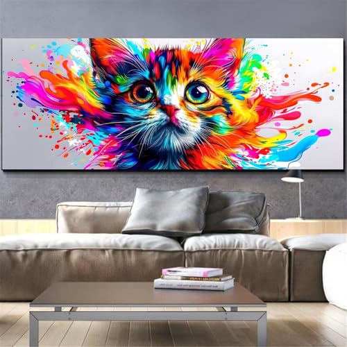 Kit Diamond Painting Chat grand format pour rompre l'ennui et réduire le stress à la maison