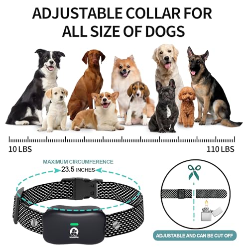 image for MIMOFPET Wireless Dog Fence System for 2 Dogs - Up to 3500ft Adjustabl