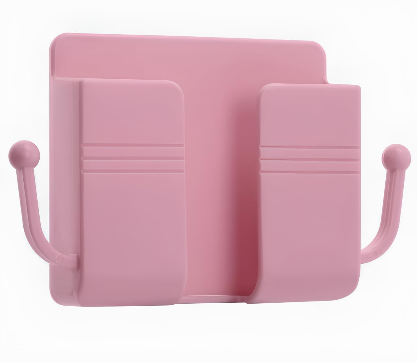 skysia®️ Wall Mount Phone Holder, Charging Stand, Multifunctional Wall Mounted Storage Case for Phones, Multi Purpose Stand with Dual Hooks for Keys, Remotes & Accessories (Pack -1) (Pink)-image-17