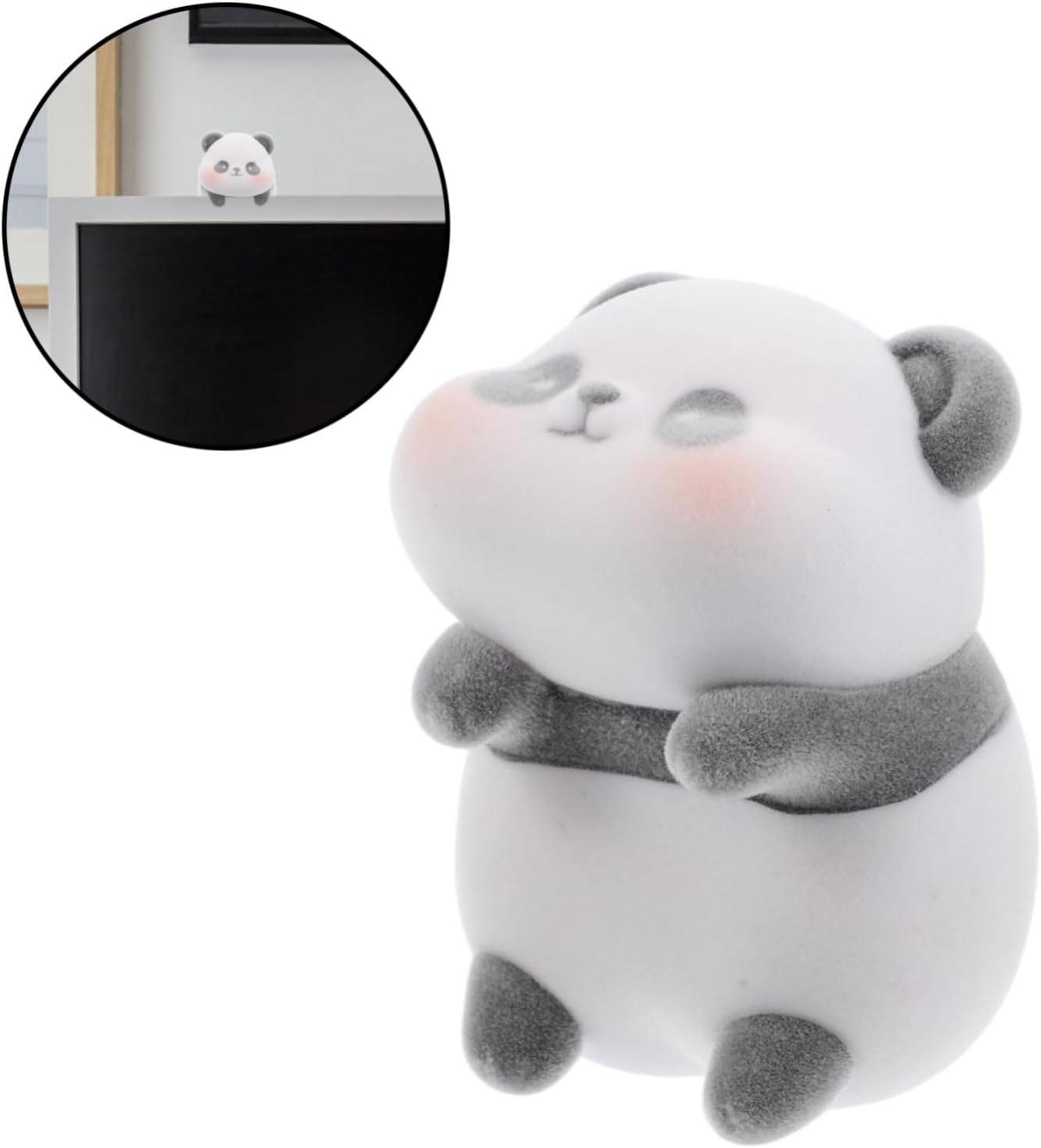 BESTOYARD Cute Panda Car Dashboard Ornaments Adorable Small Display Decorations for Car Interior for Desktop Computer Table Easy to Install and Clean