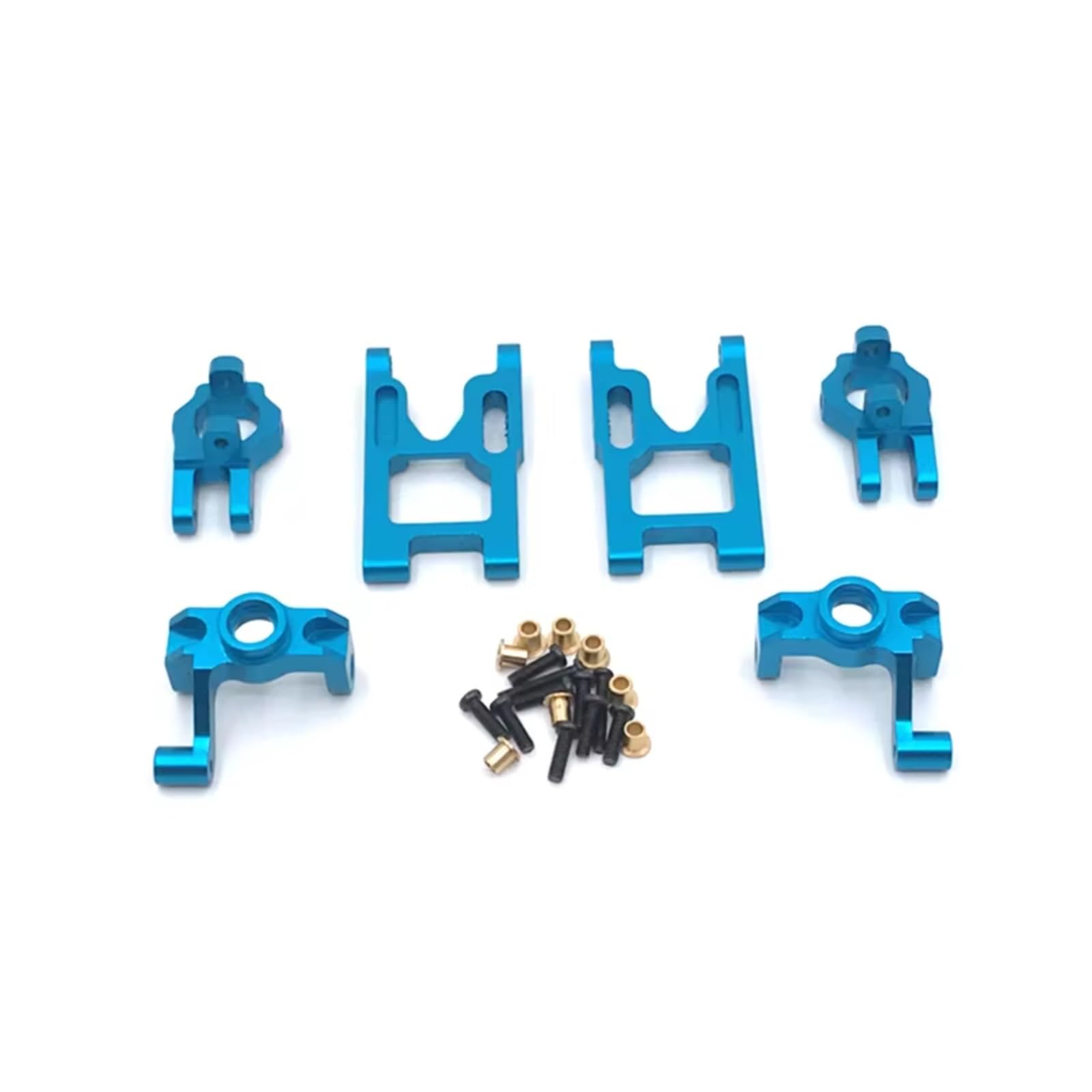 Knuckle sterujące RC do WLtoys 12427 12428 12423 metalowy kubek kierownicy do wahacza C do zestawu części siedzeń pilota części samochodowych i akcesoriów zamiennych (niebieski)