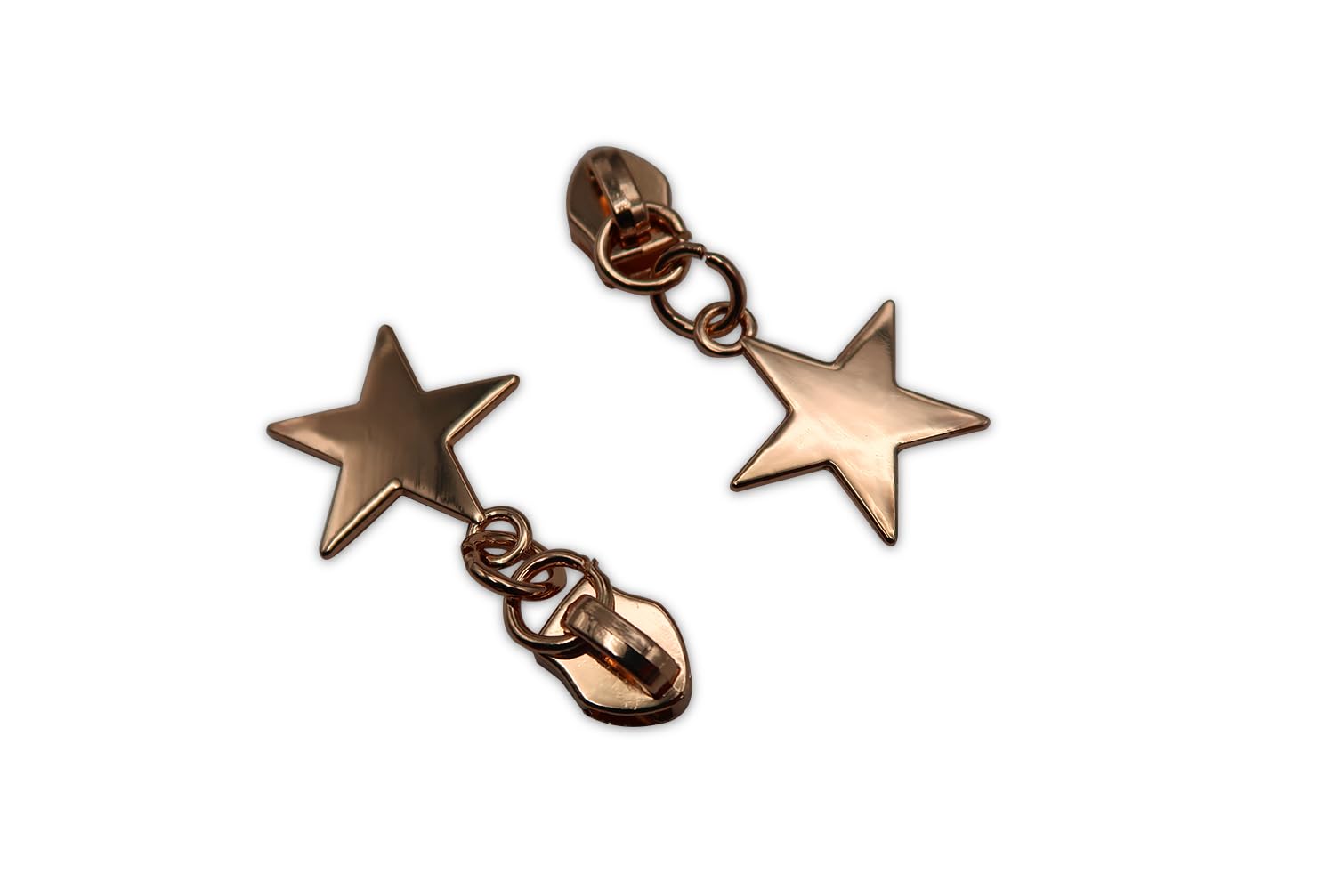 HOLSHUN #5 Zipper Sliders Zipper Pull 30pcs Heavy Duty Metal Gold Star Pulls for #5 Nylon Coil Bulk Zippers Replacement #5 Sliders for Luggage Luxury