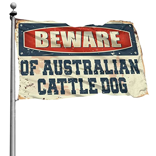 クールなポスターフラッグ オーストラリアの牛に気をつけて 犬 フラッグ ルーム ドア 装飾 男の子 寝室 アクセサリー (サイズ:152X244CM)