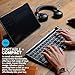 JLab Epic Mini Wireless Keyboard, Black, 108 Keys, Connect Via Bluetooth or USB Wireless Dongle, Multi-Device Toggle, Soft Touch Keys, Smart Media Knob, Custom User Profiles, Rechargeable (1 Pack)
