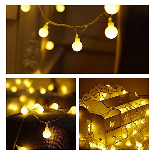 𝙕𝙊𝙐𝙏𝙊𝙂 Battery String Lights, 33Ft 100 Led Bulb Warm White Battery Operated 𝘾𝙖𝙢𝙥𝙞𝙣𝙜 𝙇𝙞𝙜𝙝𝙩𝙨 With Remote Controller, Timer Fairy Light For Christmas/Wedding/Party Indoor And Outdoor #TOP7