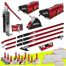 LEVEL5 Finishing Set w/ 10/12" Mega Boxes | 3" Corner Finisher, Corner Roller, 7" Corner Applicator and Ext. Handles | Sheetrock Gyprock Wallboard | 4-609