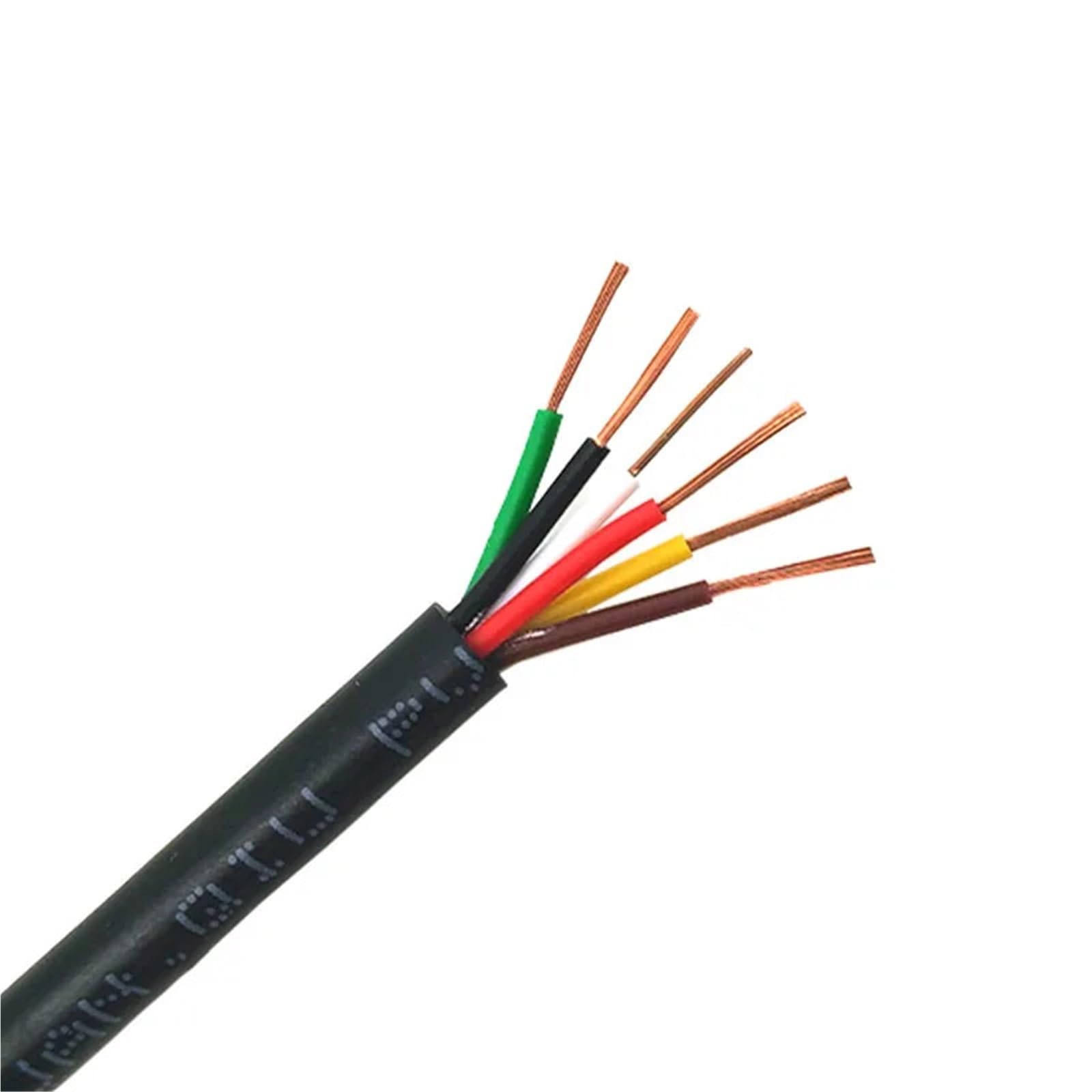 Cavo Elettrico, Filo Elettrico Cavo in PVC rivestito da 10 metri 26 24 22 20 18 16AWG Cavo segnale in rame puro 2 3 4 5 6 7 8 10 conduttori Cavo audio elettronico(22AWG-0.3mm,10 METER PRICE_7 CORES)