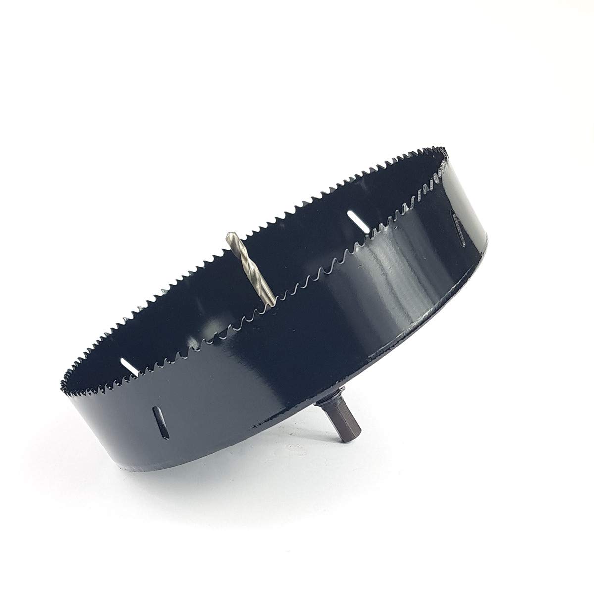 Sierra de corona de 210 mm de diámetro con adaptador hexagonal HSS-Bi-Metall broca de perforación corona de 40 mm para aluminio, madera, hierro fundido, latón, yeso, etc.