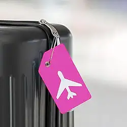 1 pacote com etiqueta de bagagem de silicone, etiquetas de identificação para malas e viagens para localizar rapidamente a mala de bagagem (rosa)