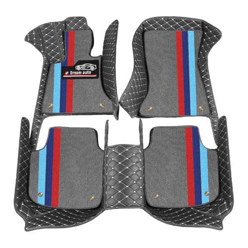 Cobear Tapis de Sol Auto sur Mesure, Double Couche Cuir synthétique, antidérapant, Tous Temps, Protection pour 98% des modèles de Voitures Noir Beige Gris