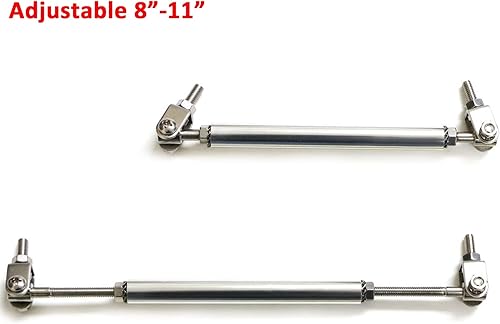 Vista 36 de Xotic Tech - Alerón para parachoques delantero universal con barra divisora de soporte ajustable de 8 a 11 pulgadas, color rojo