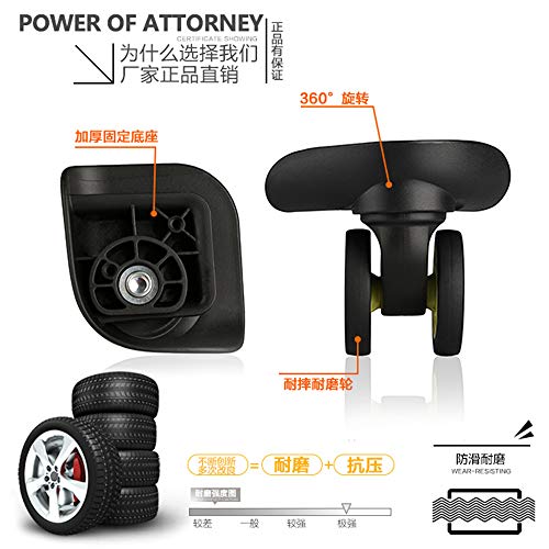 (DL-W208#) Suitcases Spinner Wheels for Replacement Luggage Wheels Wear Silent Draw bar Box DIY (4)3
