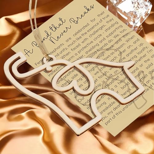 Friendship Elephant Ornament with Story Card，Perfect Sisterhood Symbol of Strength and Unity Ideal Gifts for Women Elephants Gifts for Women (Friendship) — view 4