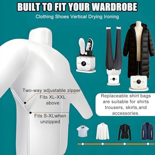 Upgraded Automatic Shirt Ironing Machine - Quick Wrinkle Remover, Adjustable 50-70°C, Inflatable Design for Home & Office, Efficient Ironing Solution, Shirt Care