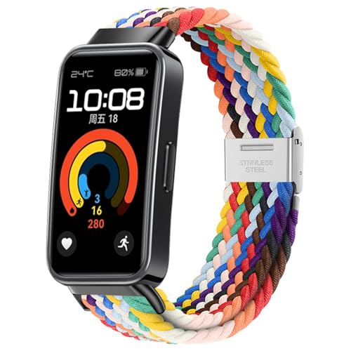 [PETFROH] For Huawei Band 10/9/8 �Ή�137mm-208mm �i�C�����f�� �҂ݍ��� �L�k���E�H�b�`�o���h �������R���� �y�� ���K �ʋC �t�@�[�E�F�C �o���h10/9/8�p �����p�X�g���b�v