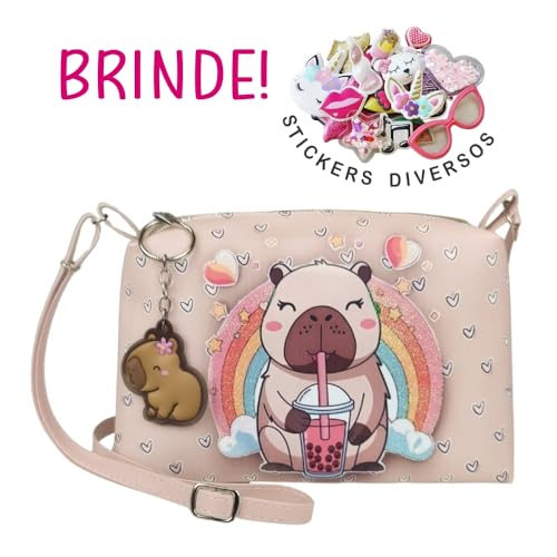 Bolsa Infantil Capivara Com Glitter Menina Magicc Mi-228