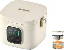 Marmita Eletrica, Aquecedor de Alimentos Elétrico Bento Box de 800HL, Caixa Bento Isolada Portátil, Forro Amovível em Aço Inoxidável 304, 8 Horas de Retenção de Calor Duradoura