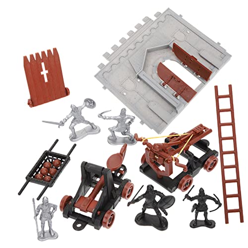 HANABASS Burg-spielset mit Plastiksoldaten und Miniaturfiguren für Armeespielzeug Figurenmodellbausätze für Junge Mädchen Soldatenfiguren zum Nachspielen von Schlachten