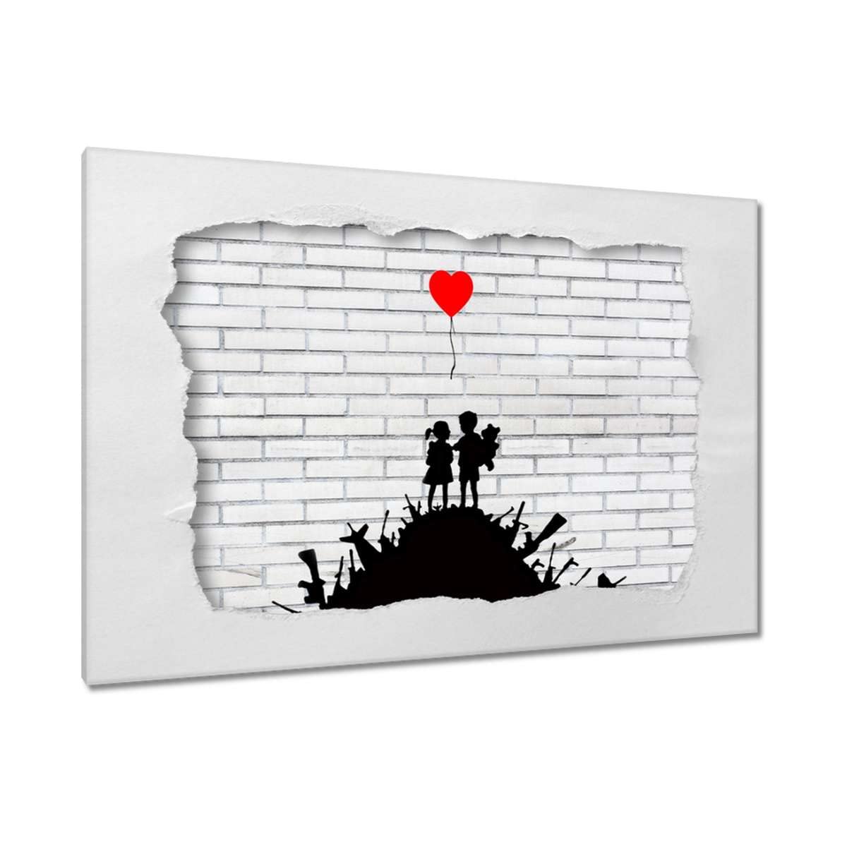 Pintura impresa en lienzo Arte de la pared Decoración 120x80cm Niños en un montón de armas Nº H8679M_WFPC1B