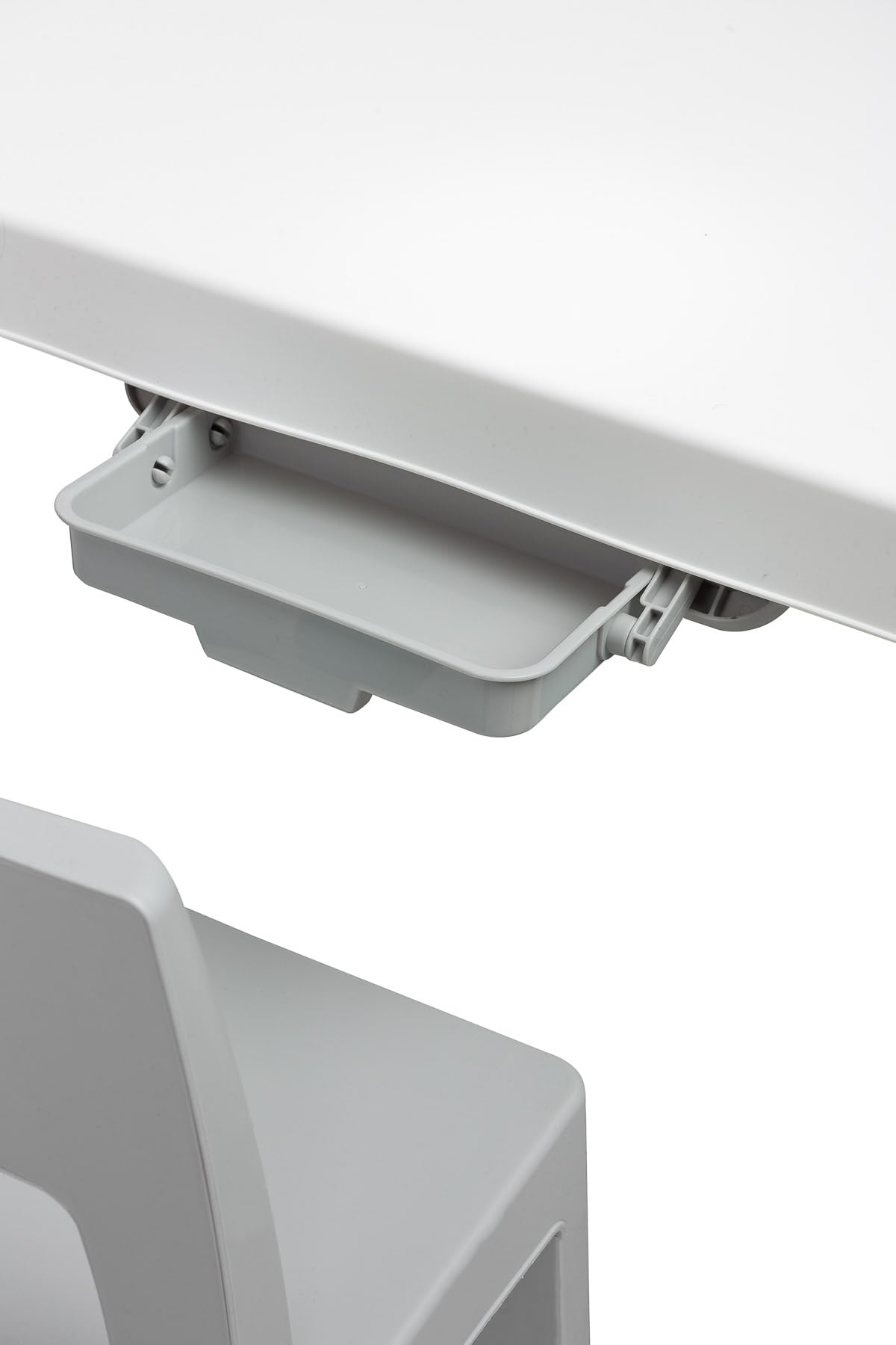 IKS2 Toyz Monti - Mesa infantil con 2 sillas, a partir de 3 años, juego de mesa y 2 sillas para niños, mesa y sillas pequeñas de plástico, para exterior e interior, color gris