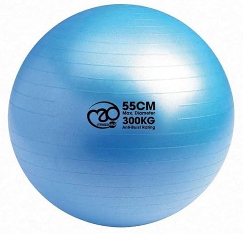 Fitness-Mad - Pelota suiza resistente a la explosión de 661.4 lbs, 17.7 in/21.7 in, 25.6 in/29.5 in, azul