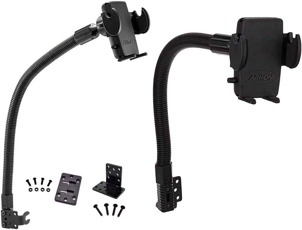 The ARKON Car or Truck Seat Rail Holder Mount for iPhone 12 Pro Max XS XR Note 20 Retail Black