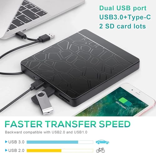 Lectora externa de CD y DVD USB 3.0 y Type-C miniatura 7