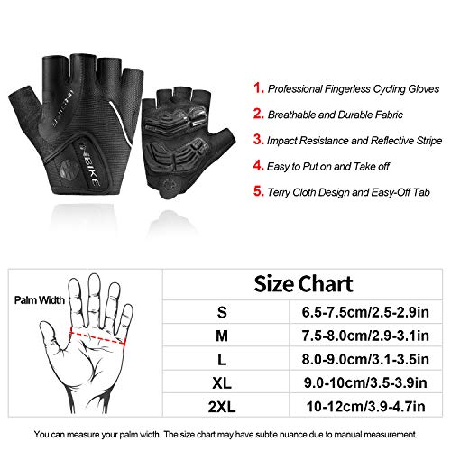 Luvas de ciclismo INBIKE masculina Mountain Bike 5 mm Gel Pad absorvente de choque antiderrapante re