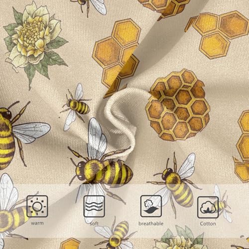 Joisal Vintage Flowers Bees Panties Little Girl Toddler Underwear Floral Cotton Personalized Kids Briefs Undies 2t3