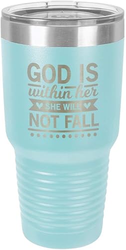 Bueno es sin ella no se caerá grabado de vaso de 76,2 ml, grabado con láser, taza de viaje de acero con recubrimiento en polvo, libre de BPA, con