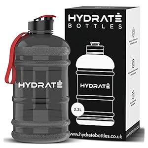 HYDRATE XL Jug 2.2 Litre Water Bottle – BPA Free, Flip Cap, Leak Proof Big Water bottle Ideal for Gym, Adults, Clear…