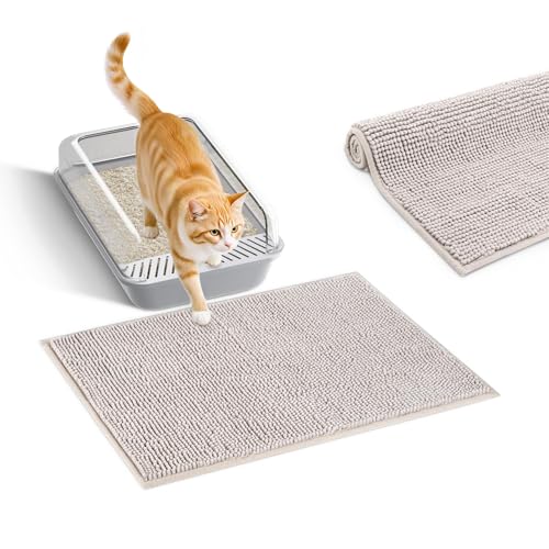 Pieviev Chenille Cat Litter Mat for Litter Box, 28
