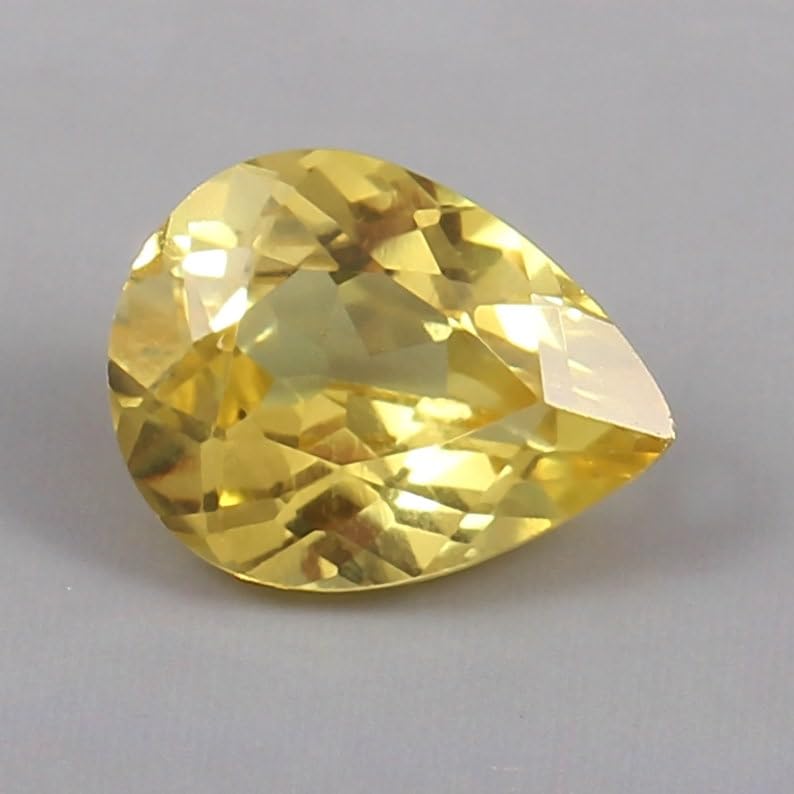 Saphir jaune naturel 10x8mm calibré pour sertissage réussi