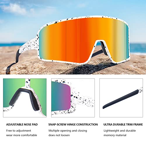 Image of MAXJULI Polarized Sunglasses for Men Women, Windproof Outdoor Sports Cycling Running UV400 Protection Sun Glasses 8121