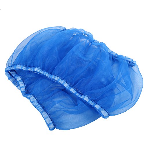 Image of Elastic Bird Cage Protective Net, Blue Mesh Cover, Ventilation, Universal Size 33 x 106-212cm, Suitable for All Birds