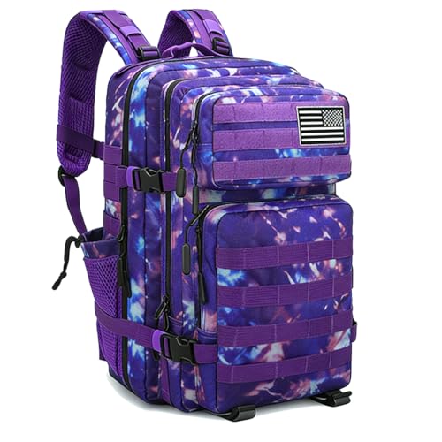 Military Tactical Backpack 55L Army Backpack Bug Out Bag Assault pack Molle Daypack Hiking Trekking Rucksack (Black 1.0)
